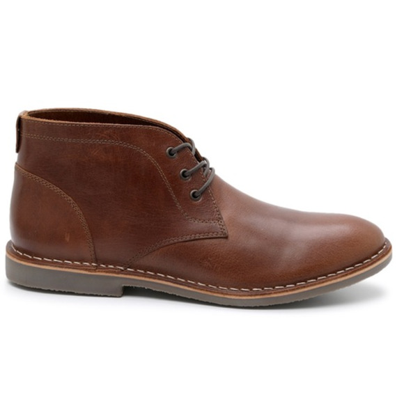 Crown Vintage Men Casper Chukka Boots 10 Cognac Tan NWT Lace Up Oxford Leather - Picture 3 of 11